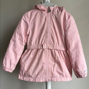 OshKosh B’Gosh Pink Polka Dot Fleece Lined Jacket 3T